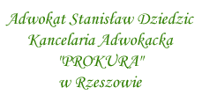 Logo Kancelaria Adwokacka PROKURA Adw. Stanisław Dziedzic